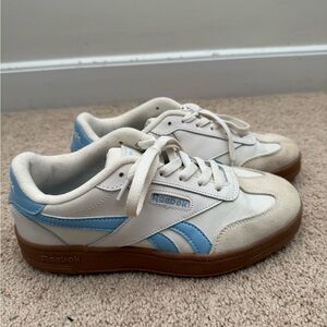 Reebok White and Blue Sneakers